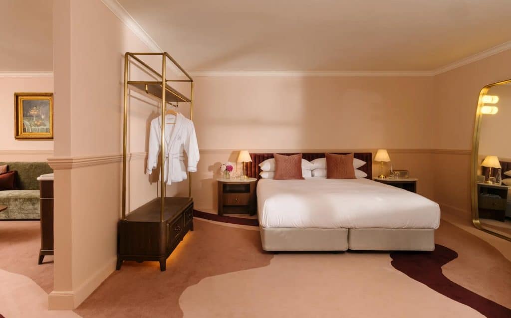 One of the blush pink suites